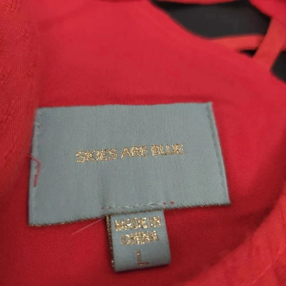 Skies are blue ruffle tiered dress L - Picture 5 of 13